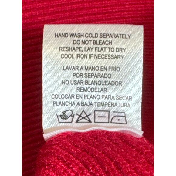 NWT Ninety Clothing Co XL Red Sweater With Gold Button Accents on Left Arm - Picture 6 of 7